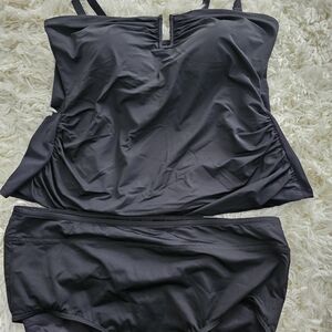 Lands' End Black Women's Tankini Set